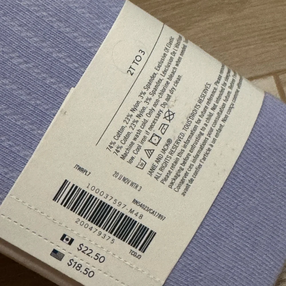 NWT Janie and Jack lavender purple tights